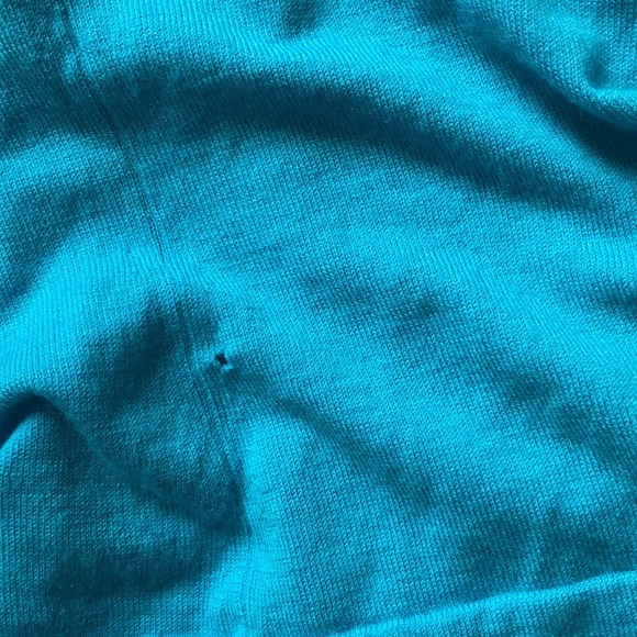 Land’s End turquoise knit polo, 100% kaschmir/cashmere, S - Picture 5 of 5